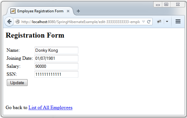 spring hibernate example with maven