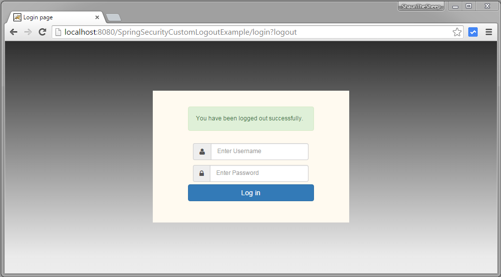 Spring Security 4 Logout Example WebSystique