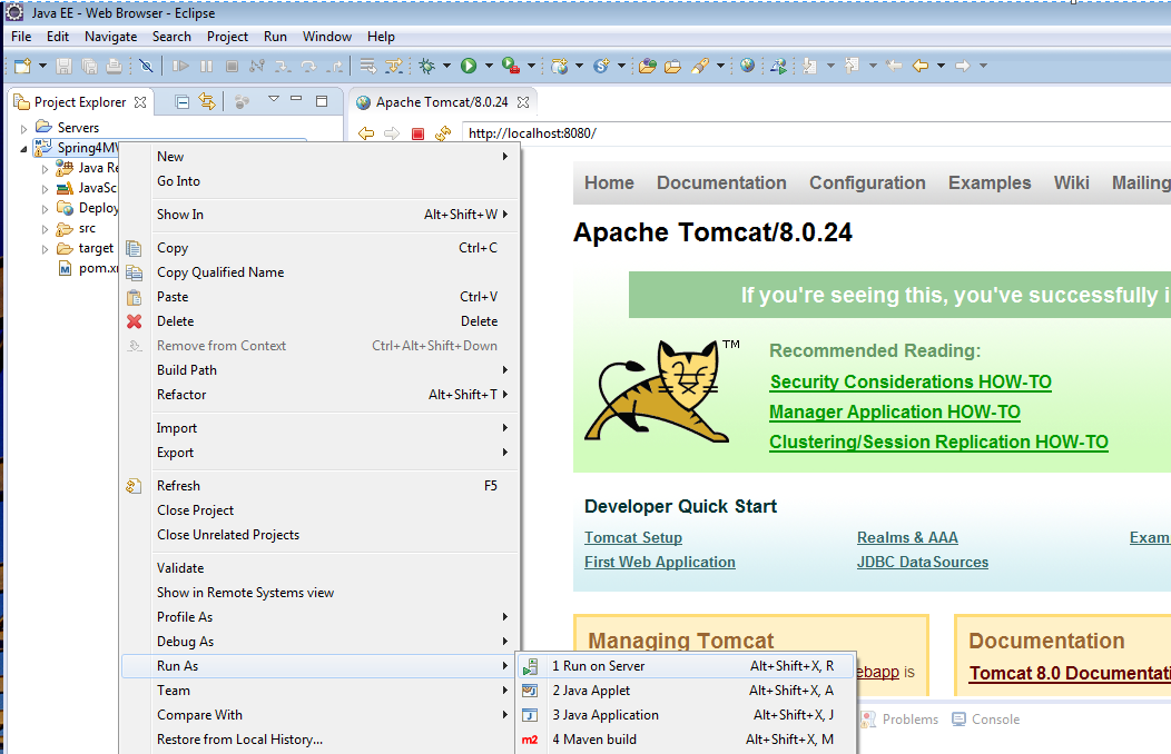 How to setup tomcat with Eclipse WebSystique