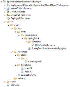 Spring Boot WAR Deployment Example - WebSystique